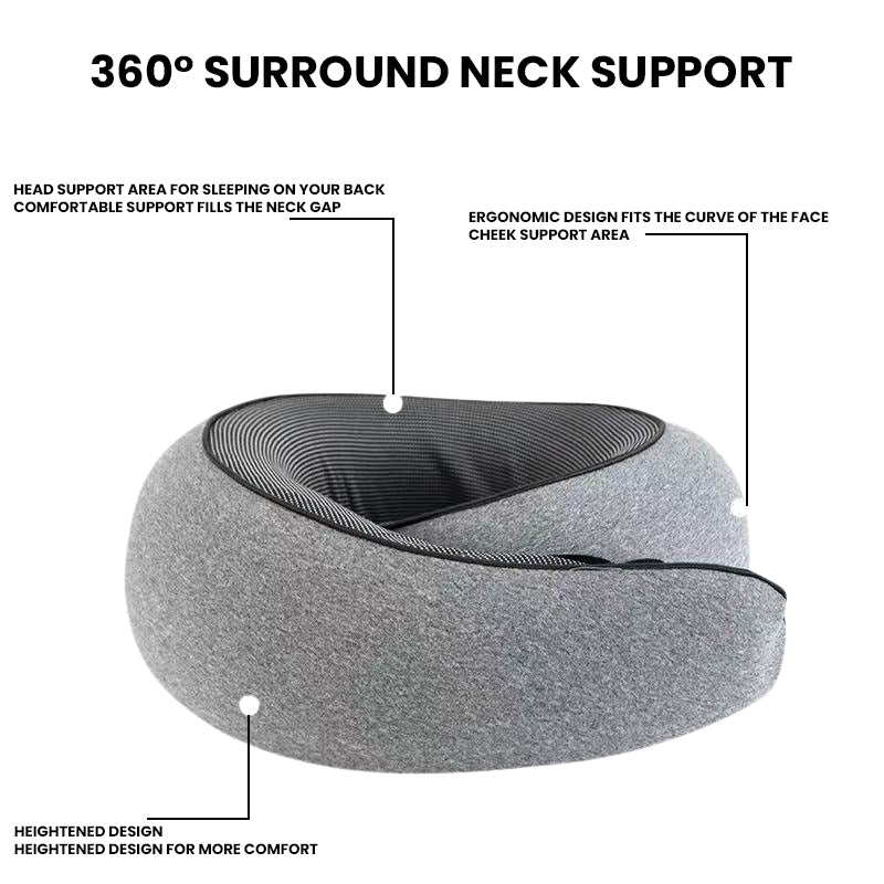 The Solatrix™ Pro Pillow by Camel Mountain - Memory Foam, 360° Neck Support