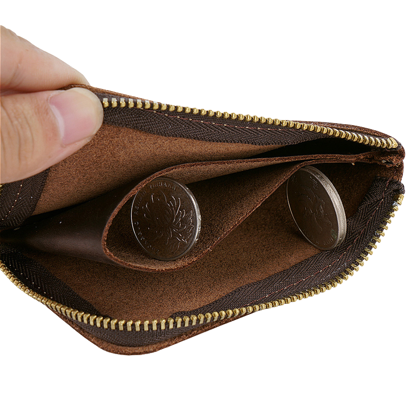 The Syltrax™ Advanced Wallet by Camel Mountain – 0.2L Genuine Leather Zipper Wallet