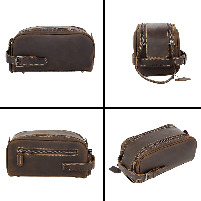 The Elvionox™ ProX Hand Bag by Camel Mountain – 2L Genuine Leather Travel Organizer