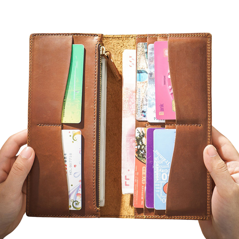 The Oryvenis™ Prestige Wallet by Camel Mountain – 0.42L Genuine Leather Zipper Wallet