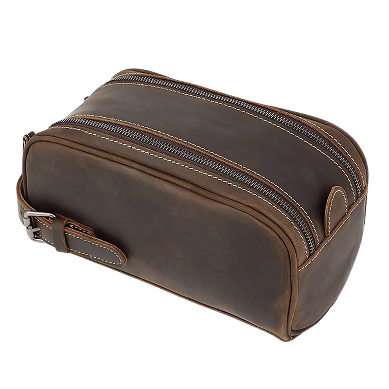 The Elvionox™ ProX Hand Bag by Camel Mountain – 2L Genuine Leather Travel Organizer