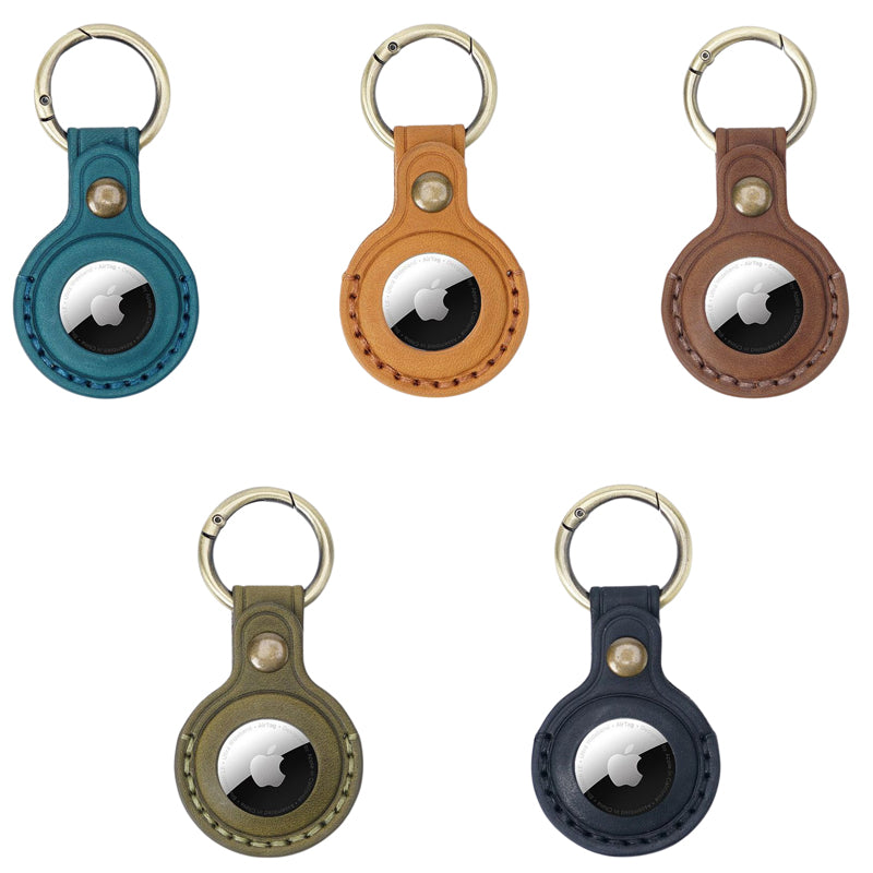 The Byzoril™ Apple AirTag Case by Camel Mountain – Ultra-Slim Leather Protection