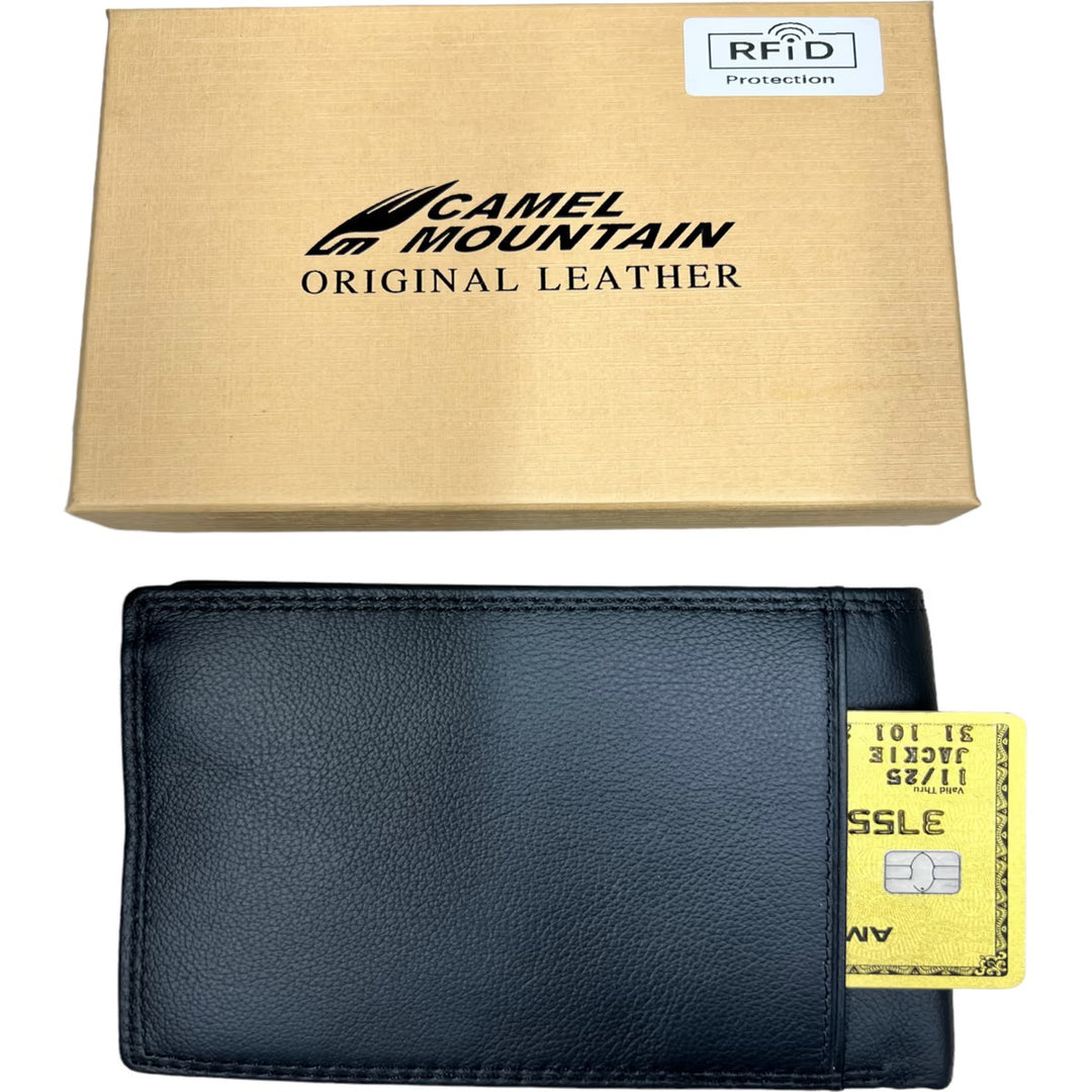 Camel Mountain® Germen Soft Leather RFID Wallet