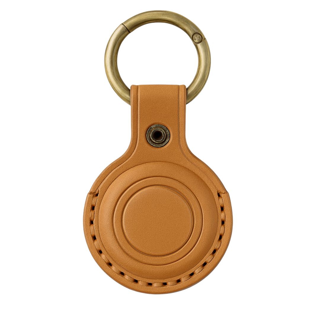 The Byzoril™ Apple AirTag Case by Camel Mountain – Ultra-Slim Leather Protection
