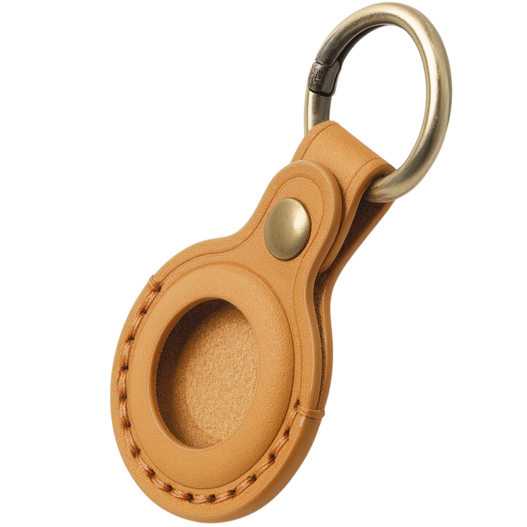 The Byzoril™ Apple AirTag Case by Camel Mountain – Ultra-Slim Leather Protection