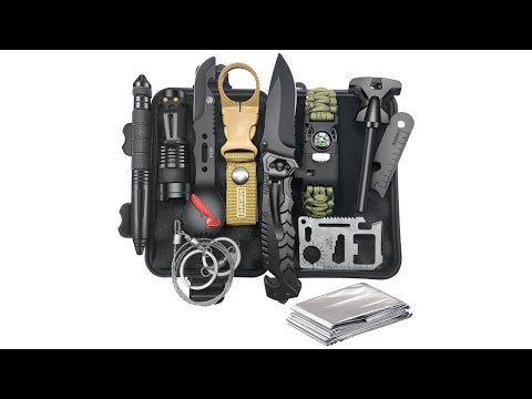 The Zoryon™ Premium Survival Tool Kit – 12-in-1 Tactical Outdoor Gear by Camel Mountain