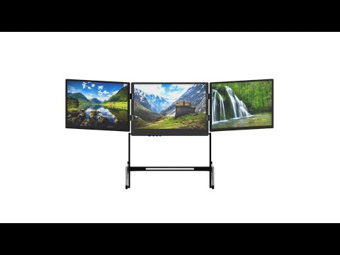 The Kyzelorn™ TriView Pro Laptop Monitor by Camel Mountain - Portable Triple USB Monitor System – Fits 14" / 15.6" / 18.5" Laptops
