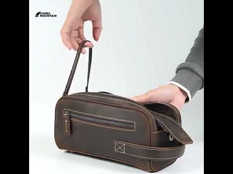 The Elvionox™ ProX Hand Bag by Camel Mountain – 2L Genuine Leather Travel Organizer