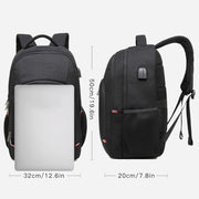 Black travel laptop backpack