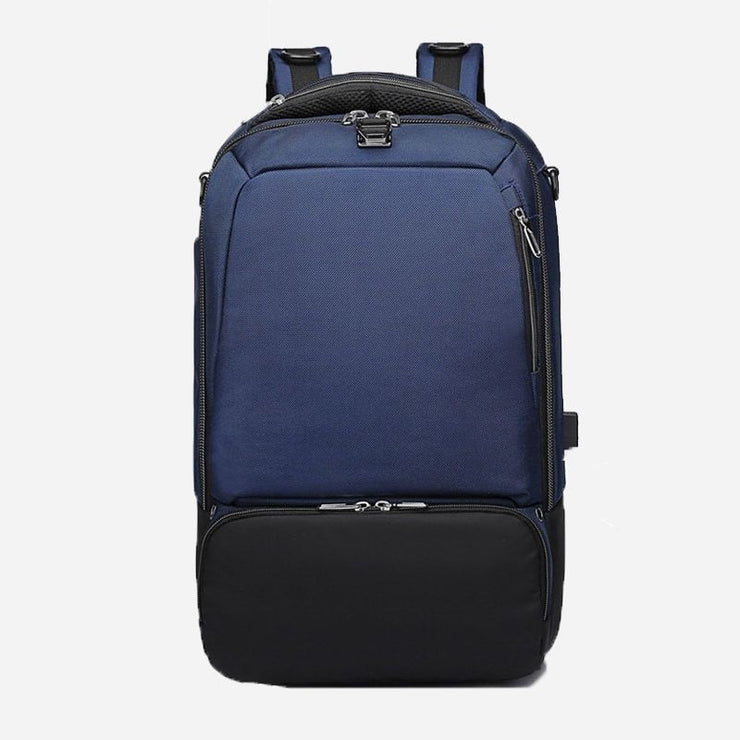 blue business backpack