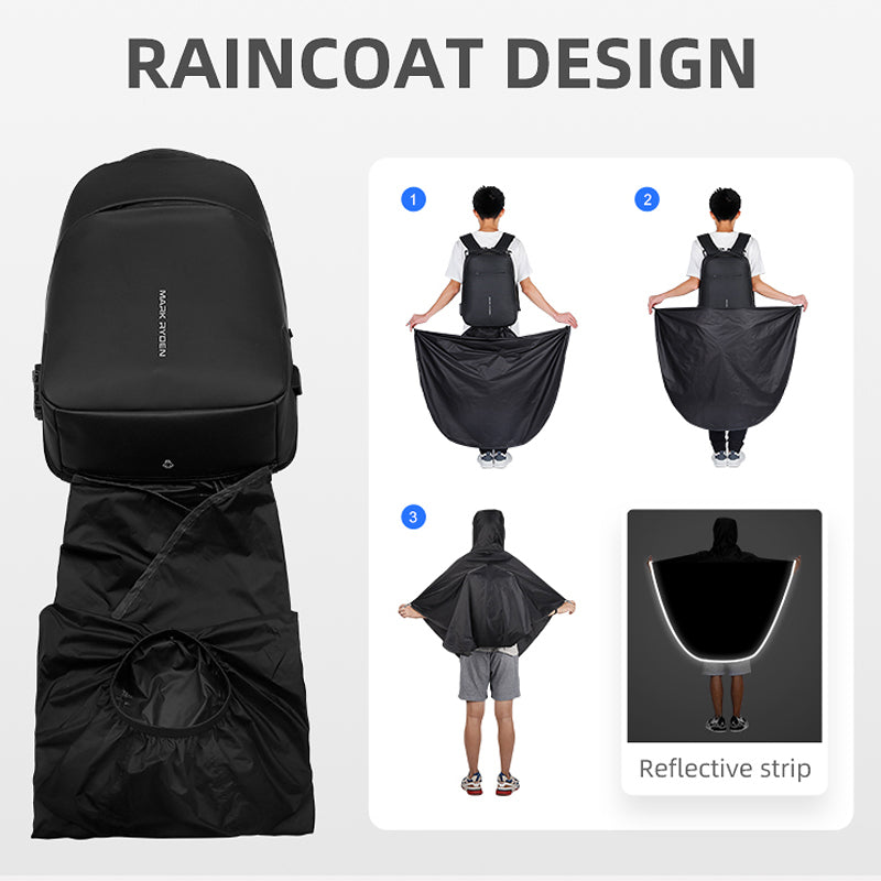 Lion -Backpack-Business-Travel-Rain court