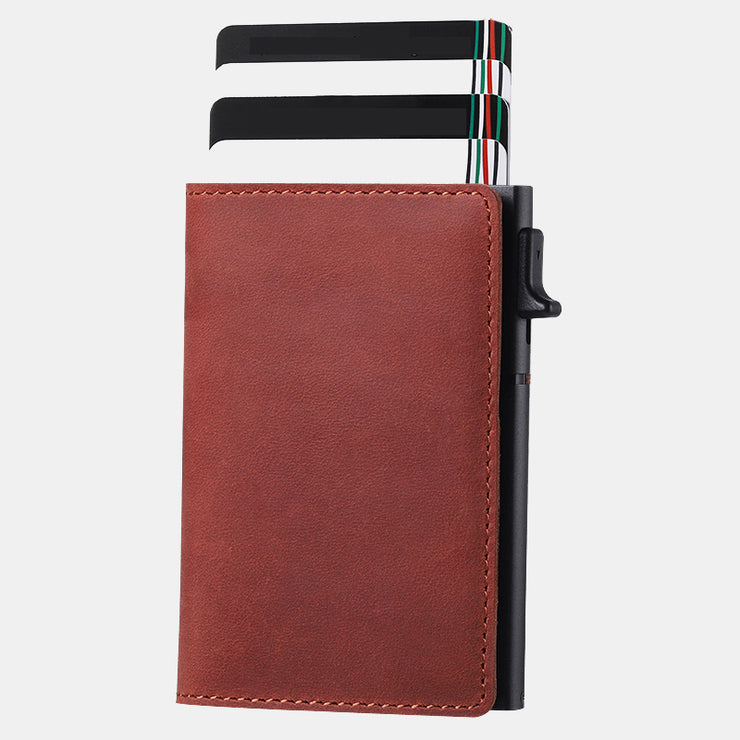  GAOCHALE Wallet for Men Supreme Leather with Pop up