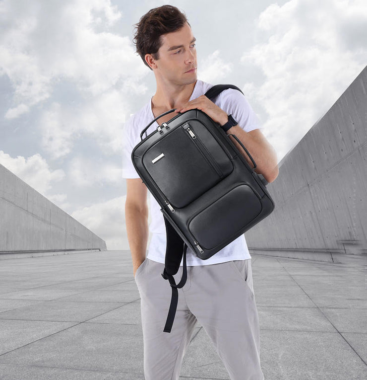 The Emerald Collection Business Laptop Leather Backpack