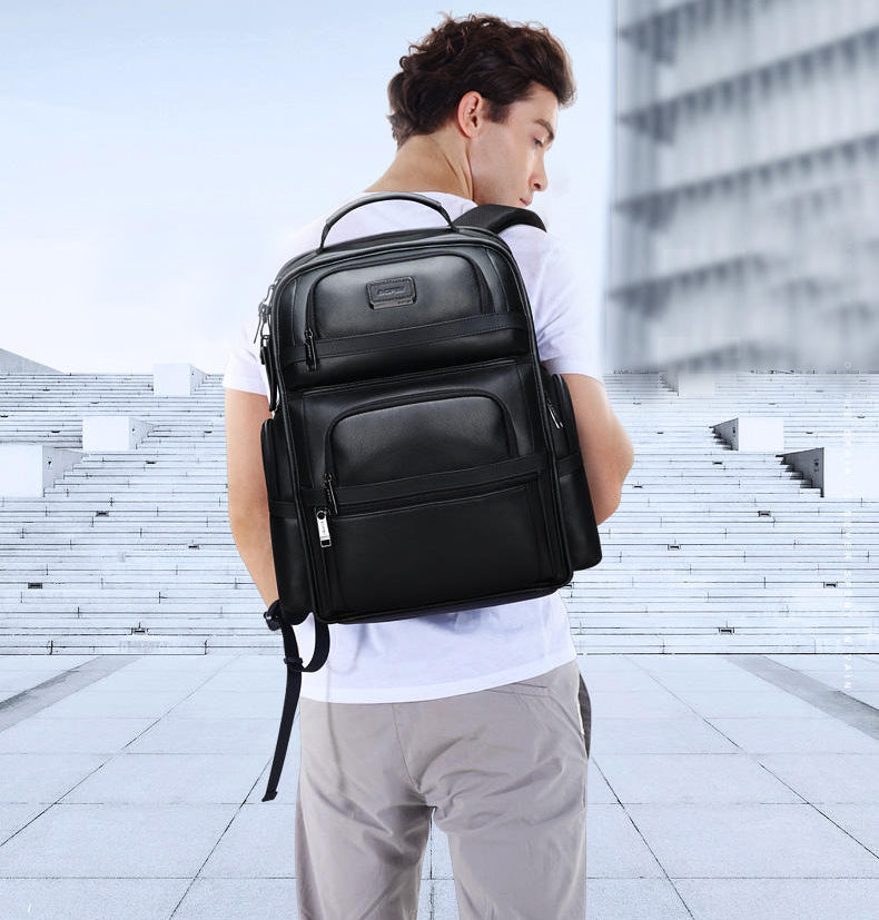 beaux leather backpack luxurious slim and modern The Narcissus Luxurious Business Laptop Leather Backpack