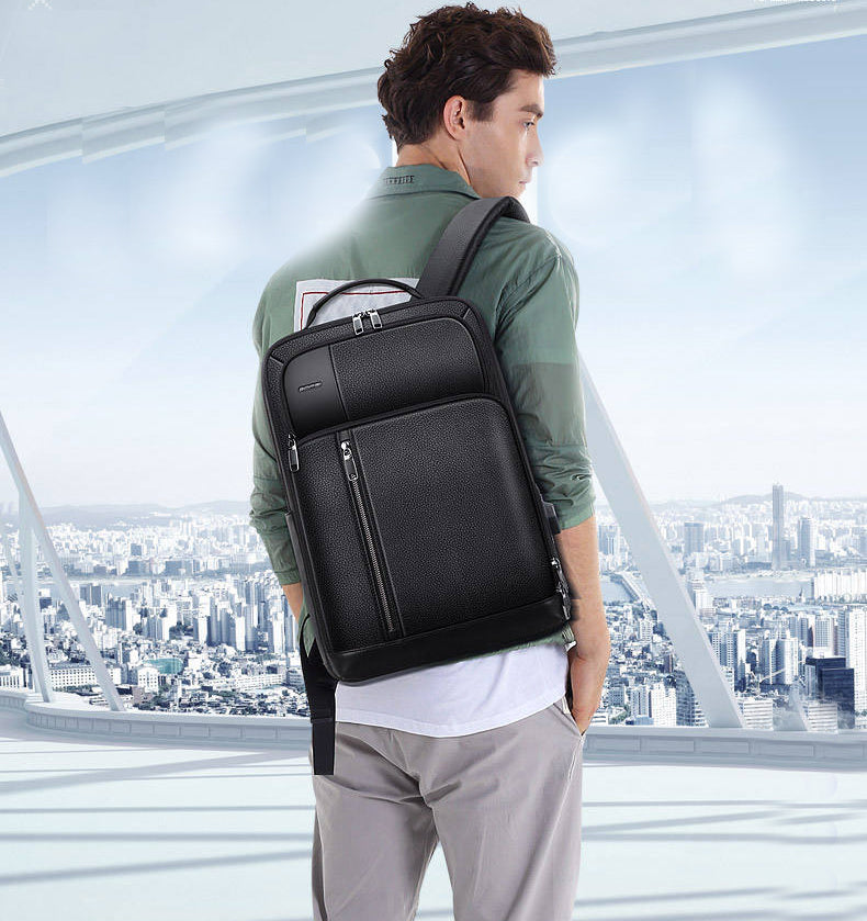 The Nova Elite Business Laptop Leather Backpack 15.6