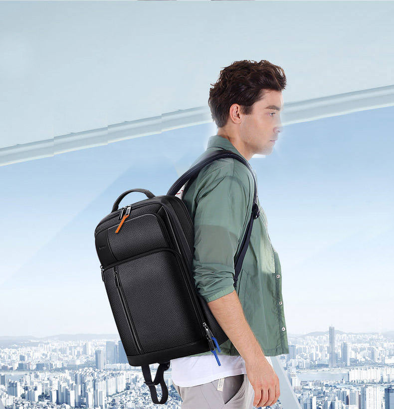 The Nova Elite Business Laptop Leather Backpack 15.6
