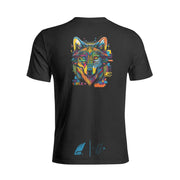 T-shirts  of Cute Wolf Full Vivid Bright Colours Psychedelic